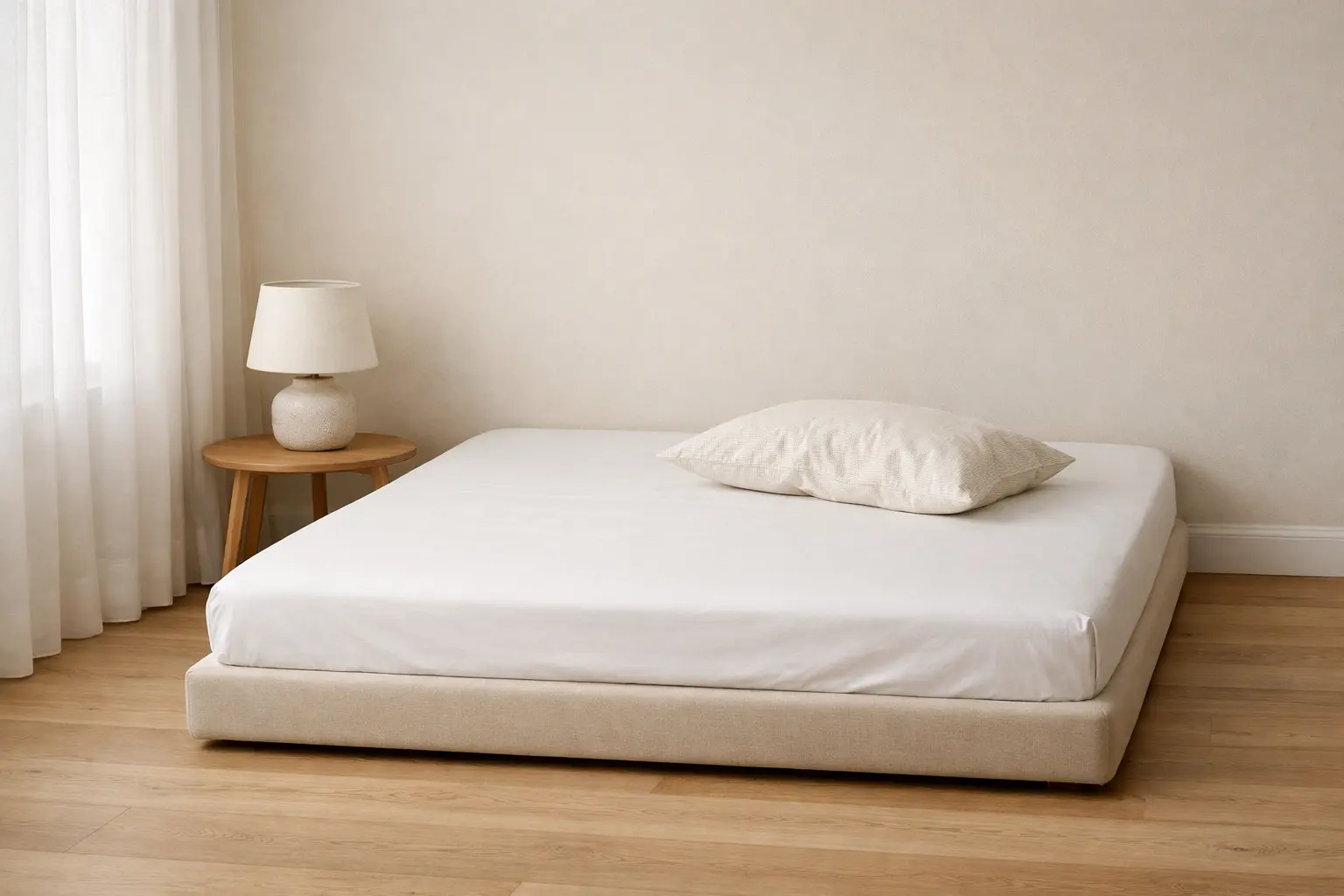 Deep-fit fitted sheet on a European bed setup